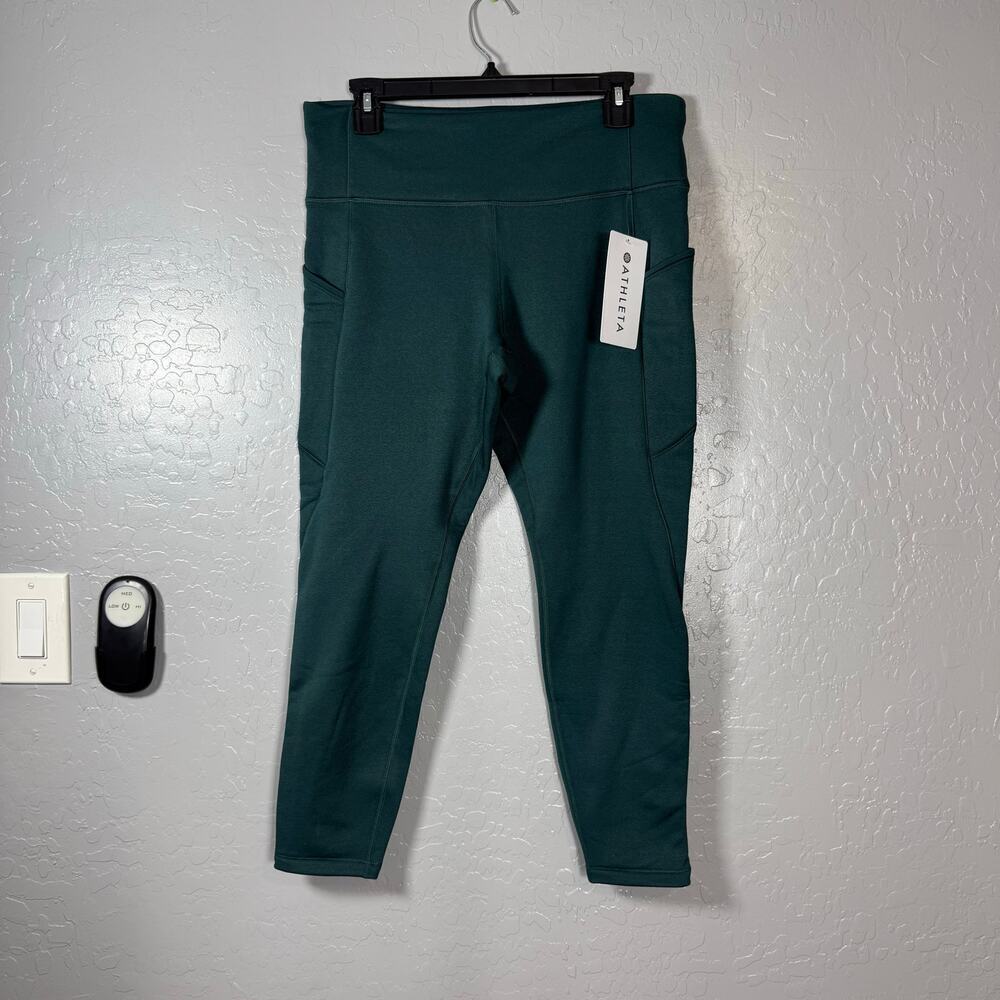 NWT Athleta Altitude Edge Stash Tight, Green, L